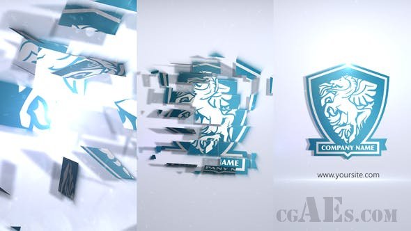 水晶LOGO包装展示AE模板-VIDEOHIVE – CRYSTAL PARTS LOGO STING – 25135182