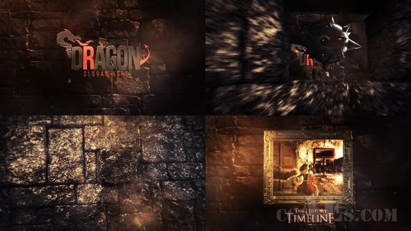 震撼破墙揭示LOGO标识 AE模板-VIDEOHIVE – BREAKING THE WALL LOGO REVEALS – 25288689