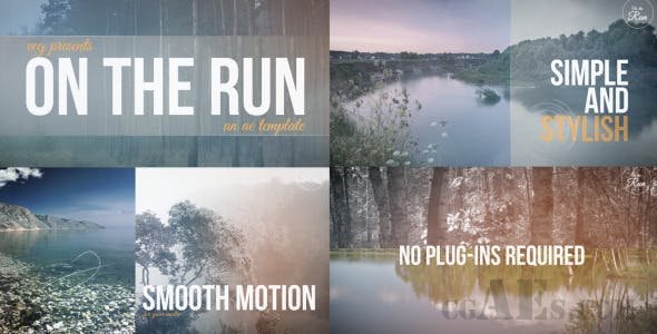 旅行幻灯片展示包装AE模板-VIDEOHIVE ON THE RUN – A TRAVEL SLIDESHOW 9520792