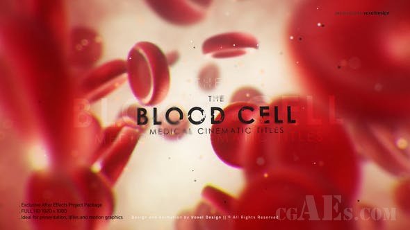 医学红细胞视频包装AE模板-VIDEOHIVE RED BLOOD MEDICAL OPENER 25313651