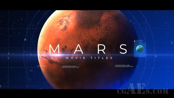 火星电影标题包装AE模板-VIDEOHIVE MARS MOVIE TITLES 25297356