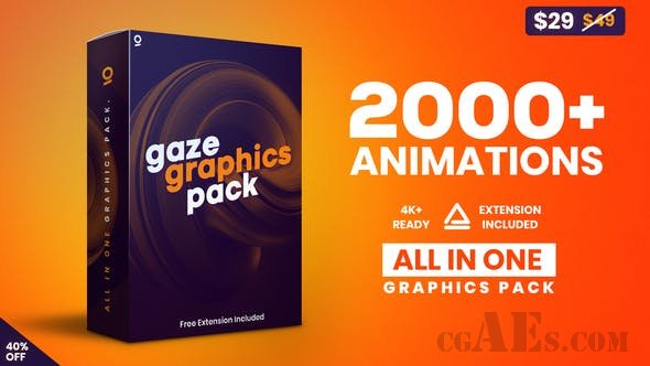 2000多个动态图形包-VIDEOHIVE GAZE – GRAPHICS PACK 25010010