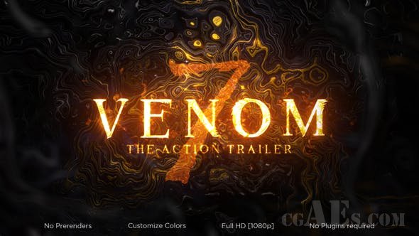 电影预告片模板-VIDEOHIVE – VENOM THE ACTION TRAILER 7 – 25250243