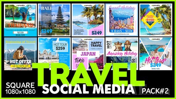 社交媒体促销-旅行-VIDEOHIVE – SOCIAL MEDIA PROMO – TRAVEL – 25366874