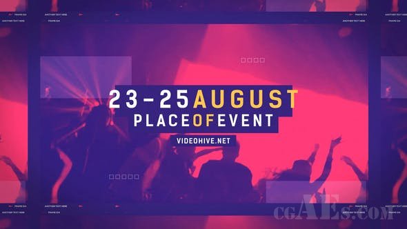 音乐活动片头AE模板-VIDEOHIVE – MUSIC EVENT PROMO OPENER – 25368966