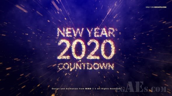 新年倒计时片头包装AE模板-VIDEOHIVE – NEW YEAR COUNTDOWN 2020 25314143