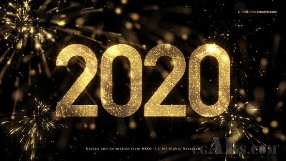 新年倒计时片头包装AE模板-VIDEOHIVE – NEW YEAR COUNTDOWN 2020 25297623