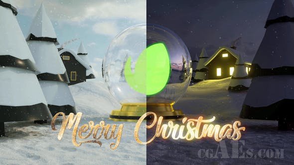 圣诞LOGO展示 AE模板 -VIDEOHIVE CHRISTMAS LOGO INTRO 25107889