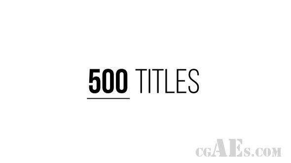 500多个标题字幕模板-VIDEOHIVE – 500 TITLES PACK – 23695599