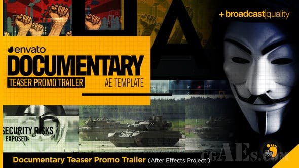 记录片预告片模板-VIDEOHIVE – DOCUMENTARY TEASER PROMO TRAILER – 24557114