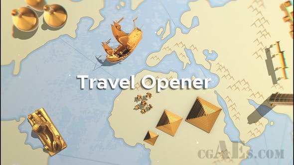 旅行片头视频包装AE模板-VIDEOHIVE TRAVEL OPENER 23366827