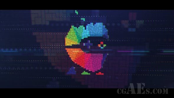 方块游戏LOGO展示AE模板-VIDEOHIVE BRICK GAME LOGO 23517887