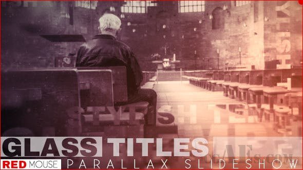 透明错觉视差标题包装AE模板-VIDEOHIVE – GLASS TITLES PARALLAX SLIDESHOW – 14422617