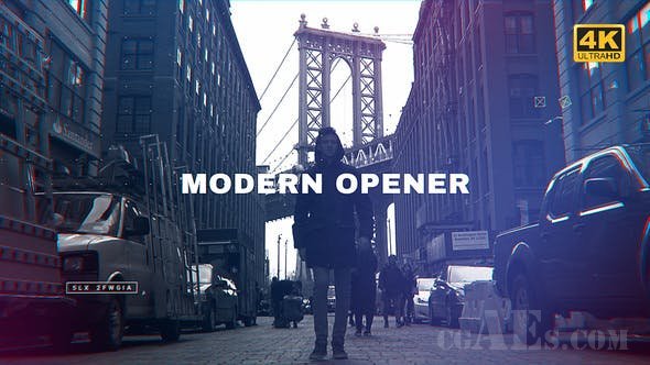 酷炫短视频包装AE模板-VIDEOHIVE – MODERN OPENER – 21890592