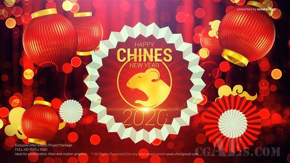 新年片头包装AE模板-VIDEOHIVE – CHINES NEW YEAR – 25420938