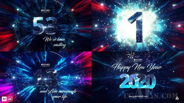 梦幻般新年倒计时AE模板-VIDEOHIVE FANTASTIC NEW YEAR COUNTDOWN 25270505