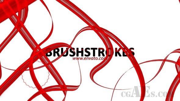 舞动笔刷揭示LOGO展示A模板-VIDEOHIVE BRUSHSTROKES OPENER / LOGO REVEAL 25075483