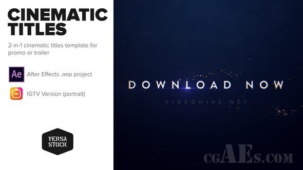 电影标题AE模板-VIDEOHIVE – CINEMATIC PROMO TITLES FOR INSTA & BROADCAST – 25475235