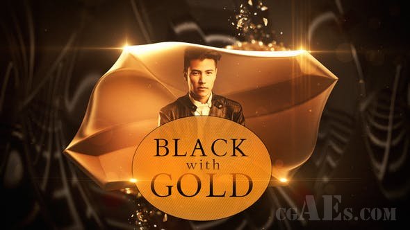 视频演示AE模板-VIDEOHIVE – BLACK WITH GOLD – 23144791
