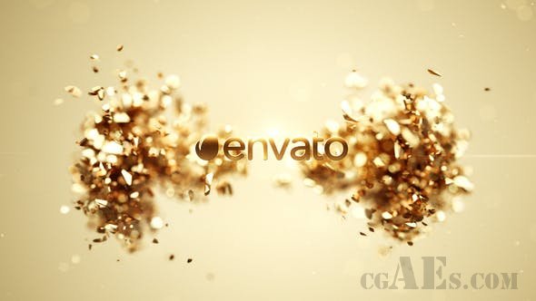 金色LOGO展示AE模板-VIDEOHIVE – GOLDEN SPLASH LOGO 2 – 22662102