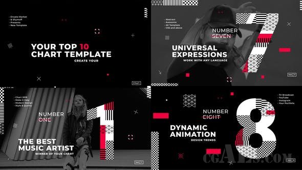 1-10视频展示AE模板-VIDEOHIVE – CHART SCENES – 25240307