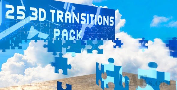 30个AE转场模板-VIDEOHIVE – 3D TRANSITIONS PACK – 9136500