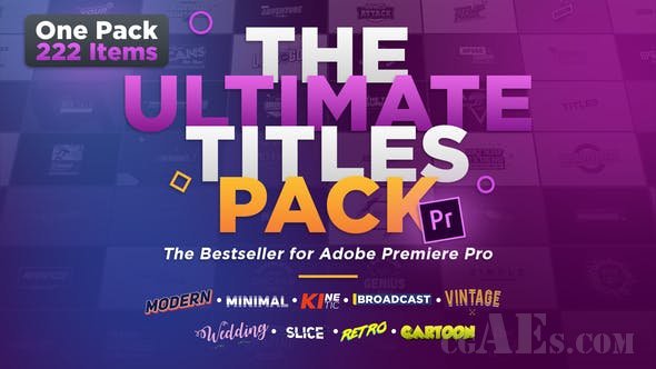 PR高级标题包-VIDEOHIVE – THE ULTIMATE TITLES PACK – PREMIERE PRO – 25509371