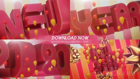 新年片头包装AE模板-VIDEOHIVE – HAPPY NEW YEAR L NEW YEAR 2020 L NEW YEAR CELEBRATION TEMPLATE – 25326604