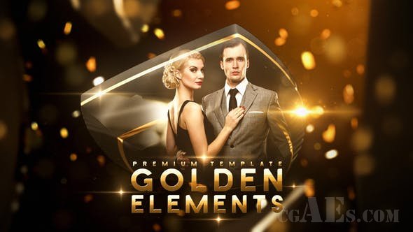 颁奖视频展示AE模板-VIDEOHIVE – GOLDEN ELEMENTS – 23265907
