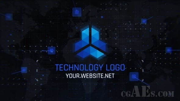 技术科技LOGO展示AE模板-VIDEOHIVE – TECHNOLOGY LOGO – 25544564