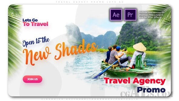 旅行社宣传广告包装-VIDEOHIVE – TRAVEL AGENCY PROMO LETS GO – 25559713