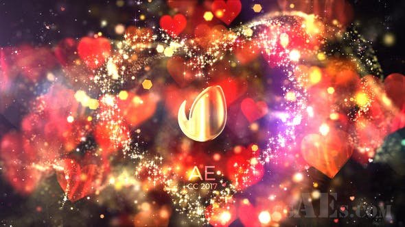 闪闪发光的LOGO展示AE模板-VIDEOHIVE – GLITTER LOVE TITLES – 25574113