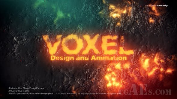 岩浆LOGO展示AE模板-VIDEOHIVE – LAVA HOT LOGO REVEAL – 25515361