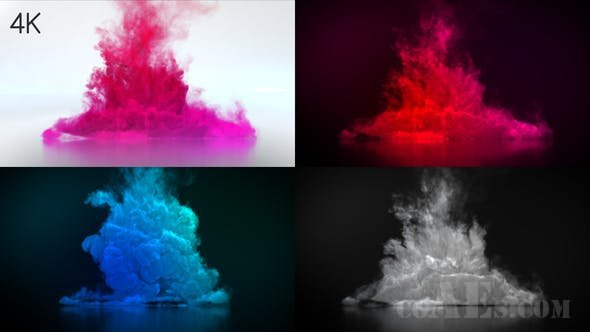 彩色烟雾揭示LOGO AE包装模板-VIDEOHIVE – COLOR SMOKE LOGO REVEAL 4 – 23214188