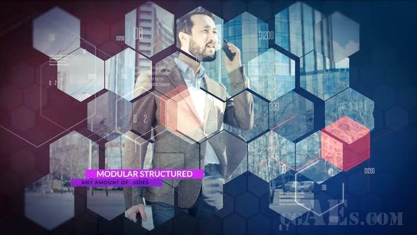 商业展示柜-VIDEOHIVE – BUSINESS SHOWCASE 04_HEX 2 – 22637205