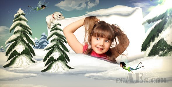 冬季视频幻灯片展示AE模板-VIDEOHIVE – WINTER MAGIC SLIDESHOW – 13877685