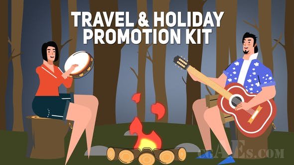 -旅游和度假视频包装-VIDEOHIVE – TRAVEL & HOLIDAY PROMOTION KIT – 25443546