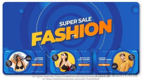 时尚销售视频AE模板-VIDEOHIVE – SUPER FASHION SALE SLIDESHOW – 25665159