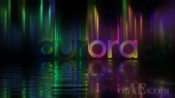 北极光LOGO展示AE模板-VIDEOHIVE – NORTHERN LIGHTS LOGO – 25503770