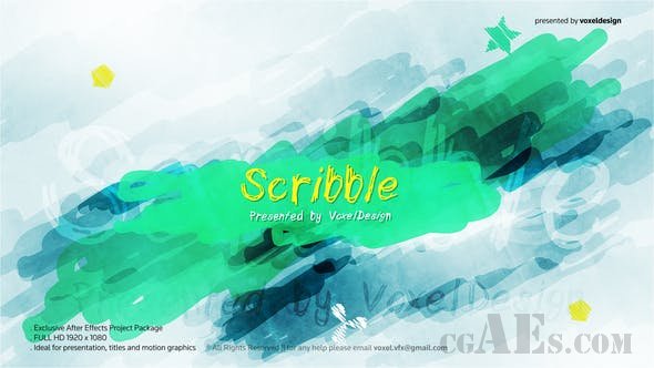 涂鸦表演片头AE模板-VIDEOHIVE – SCRIBBLE SHOW OPENER – 25434754