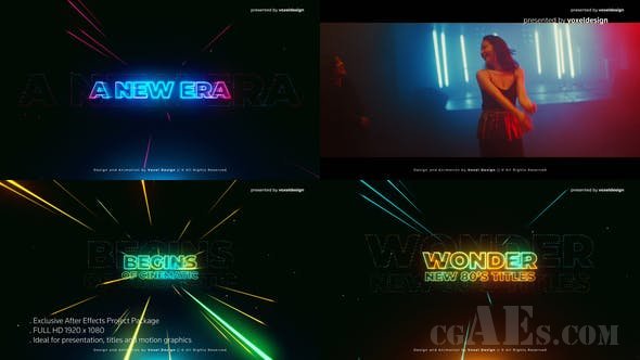 0S电影标题-VIDEOHIVE – WONDER 80S CINEMATIC TITLES – 25624372