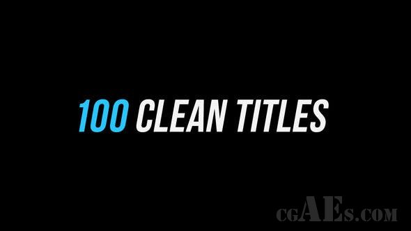 100多个干净的标题包装AE模板-VIDEOHIVE – 100 CLEAN TITLES AFTER EFFECTS VERSION 25565292