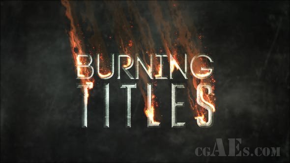 燃烧的标题包装AE模板-VIDEOHIVE – BURNING TITLES 21775445