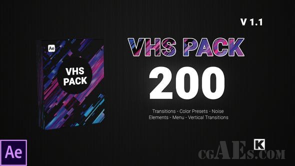 视频特效工具包-VIDEOHIVE – VHS PACK V1.1 – 24750066