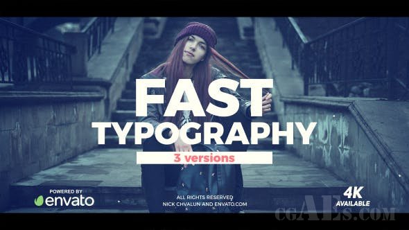 视频短片包装模板-VIDEOHIVE – FAST TYPOGRAPHY – 20694062