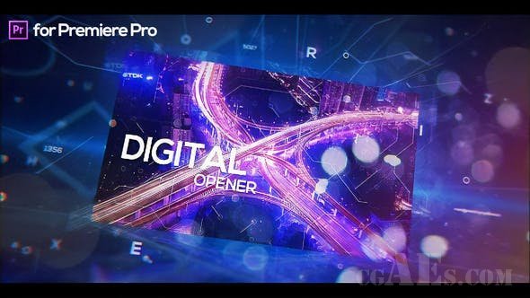 数码全息视频包装-VIDEOHIVE – DIGITAL HOLOGRAPHIC OPENER FOR PREMIERE PRO – 25651446