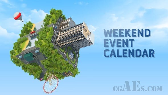 周末活动日历-VIDEOHIVE – WEEKEND EVENT CALENDAR – 23848775