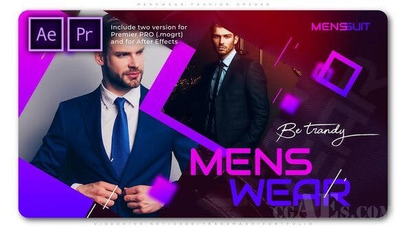 男装时尚片头包装PR模板-VIDEOHIVE – MENSWEAR FASHION OPENER – 25766137