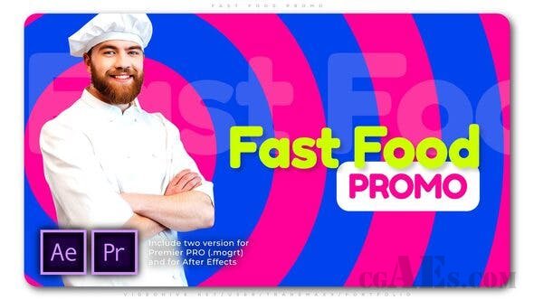 快餐片头包装-VIDEOHIVE – FAST FOOD PROMO – 25766293