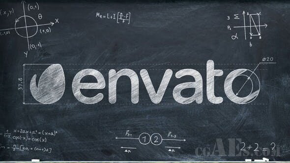 黑板数学LOGO展示-VIDEOHIVE – CHALKBOARD MATH LOGO – 24812955